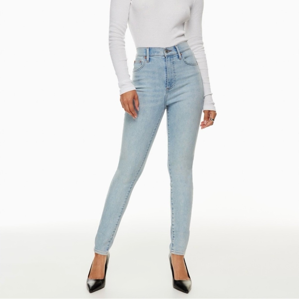 Aritzia Denim Forum Sky Blue The Lola High Rise Skinny Jeans Size 28‎
